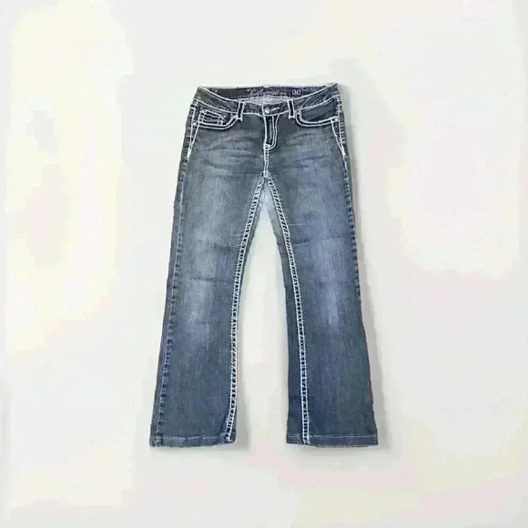 LA Idol USA Embellished Jeans Size 11 Dark Wash - Picture 1 of 8